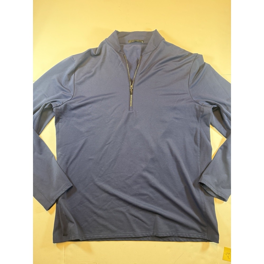Greyson Men's XL Navy Quarter Zip Pullover Performance Golf Stretch Athletic